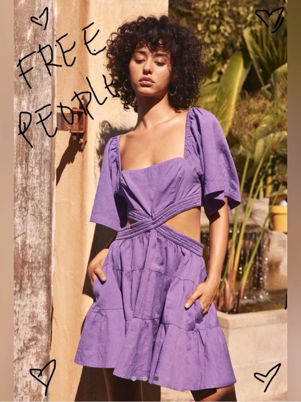 Free People Cross Of Sunlight Mini Dress Small